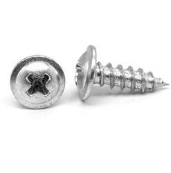 8 X 9/16 MODIFIED TRUSS PHIL SHARP POINT K-LATHE SCREW ZINC PACKAGE 100