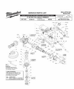 MILWAUKEE 6124-31 6 ANGLE GRINDER - TRIGGER GRIP NO LOCK 13A