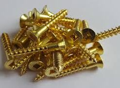 5 FLAT SOCKET WOOD SCREW BRASS PACKAGE